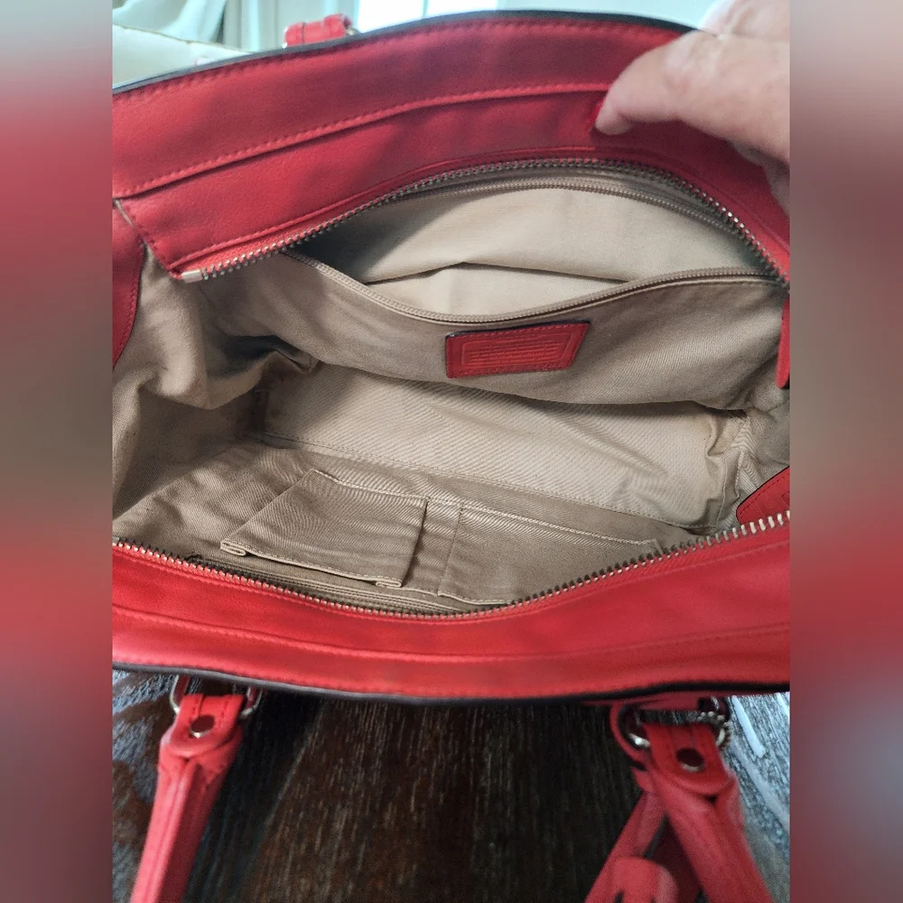 Coach Salmon/ Pink Leather A1373 24281 - Picture 13 of 15